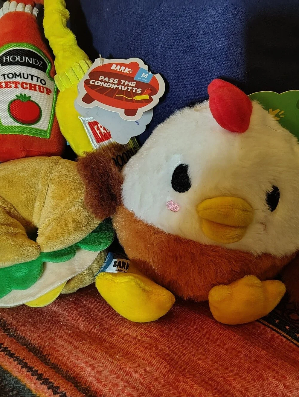 NWT BarkBox Dog Toy Lot of 3 - Chickie Baby & Pass The Condimutts Set